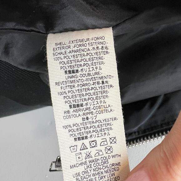 FREE PEOPLE Black Satin Long Sleeve Full Zip Midnight Bomber Jacket Size M - Picture 9 of 9